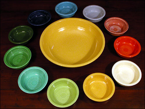 Vintage Fiestaware Color Chart