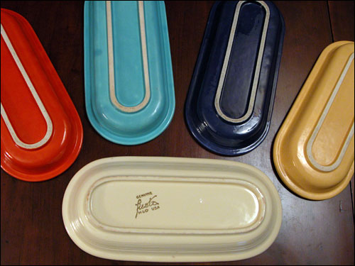 bottom markings on vintage fiestaware utility tray