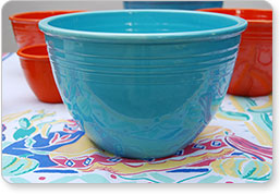 vintage fiesta number seven sized mixing bowl