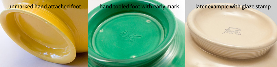 bottom marks footed salad bowl