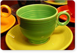 Cup and Saucer (orange)